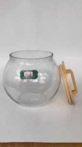 Toples Kaca Bulat Tutup Kayu Kintan B 7 Liter Seal