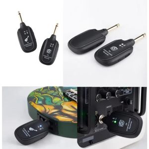 A8 UHF Wireless Guitar/Bass System Low-Latency Transmitter Receiver with Built-in Rechargeable Battery UHF Band Under 2ms Delay