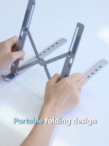 Aluminum Alloy Foldable Laptop Stand Adjustable Laptop Holder Laptop Riser