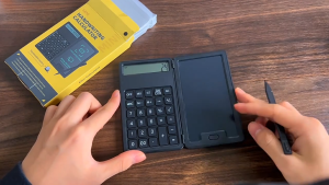 เครื่องคิดเลข 2in1 พร้อมกระดานเขียน LCD ลบได้ หน้าจอแสดงผล 12 หลัก แบบพกพา สำหรับนักเรียน/สำนักงาน/บ้าน