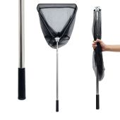 [ siêu rẻ]  Vợt Vớt Cá INOX Tam Giác Liền Vành Siêu BềnGấp Gọn Tiện Lợi 2m1