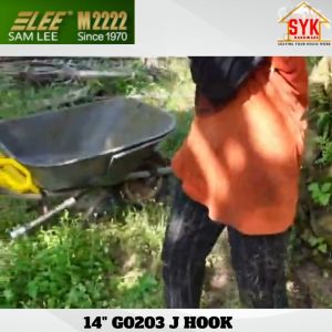 SYK Samlee G0203 14 Inch J Hook Palm Oil Outdoor Gardening Tools Hand Hook Cangkuk Besi Kelapa Sawit