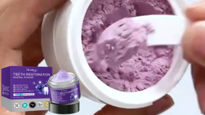 【Buy 1 take 1】Oralhoe Purple Mineral Tooth Powder 50g - Teeth Whitening & Stain Removal Freshens Breath Enamel Safe Gentle Daily Oral Cleansing Powder
