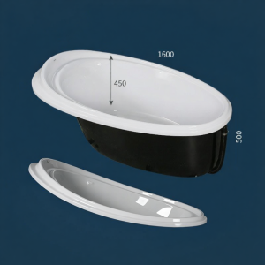 Adult Home Oval Embedded Pearl Bath Tub