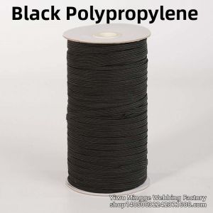 GUANGMANZHI | Black Narrow Elastic Band for Clothes 180m