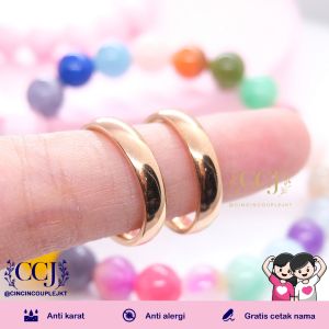 [GRATIS CETAK NAMA] Cincin Couple Titanium Anti Karat M117 | Cincin Pasangan | Cincin Hadiah | Cincin Lamaran | Cincin Tunangan | Aksesoris Pria Wanita