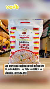 Gạo basmati Ấn Độ hạt dài Lal Qilla Low GI 5kg