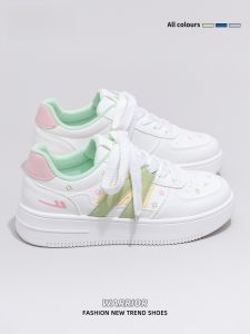 Warrior | รองเท้าผ้าใบผู้หญิงแบบลำลอง Warri รองเท้าผ้าใบสีขาวสไตล์ใหม่ฤดูใบไม้ร่วง 2025 รองเท้ากีฬาแบบลำลองที่สวมใส่สบายและมีสไตล์