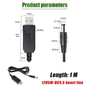 DC-DC Converter Cable USB 5V to 9V/12V DC Jack 5.5mmx2.1mm Step-up Power Module
