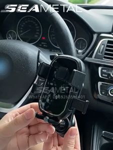 SEAMETAL Gravity Air Vent Car Phone Holder 4.7-7 Inch Air Outlet Cellphone Mount Spiral Hook Universal