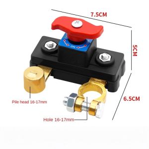 Car Battery Cut Off Switch 12V/24V ﻿Disconnect Automatic Circuit Breaker Anti-Power Off Leakage Protector Universal Auto Parts