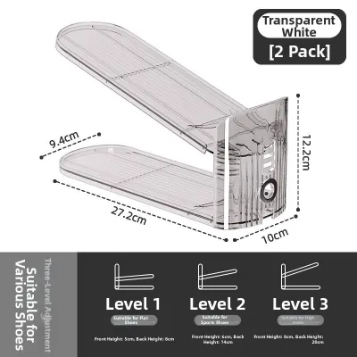 youqin | Space-saving Clear Shoe Storage Box Double-layered Shoes Organizer
