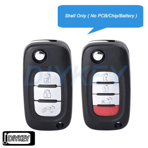 3 / 4 Buttons Case Flip Remote Car Key Fob Shell Cover Replacement for Mercedes Benz Smart Fortwo 453 Forfour 2015 2016 2017