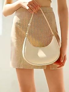 8686 Lucky หนัง PU กระเป๋าสะพายไหล่ สไตล์วินเทจ ใต้วงแขน