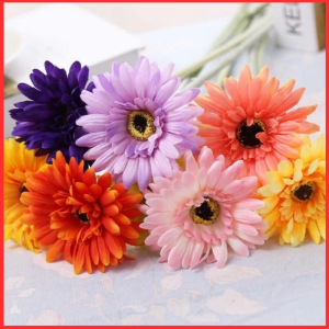 Artificial Flower Chrysanthemum Little Daisy Gerbera Silk Fake Flower Bouquet Party Decor Flower Home Decoration