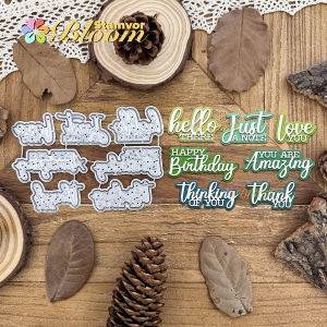 Original Lovely Basic Commonly Used English Sentences Titles Metal Cutting Dies Scrapbooking Decorative Embossing