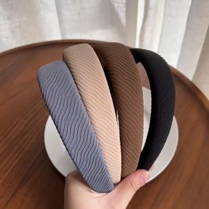 Korean Wave Design Wide-Brimmed Sponge Headband For Women Trendy Fashion Hair Accessories