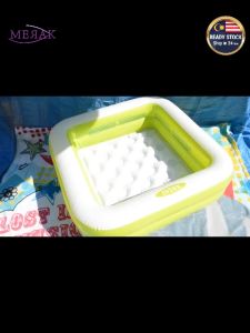 INTEX Double Square Inflatable Baby Kid Paddling Swimming Pool Toy Kolam Renang Angin Mainan Budak Bayi 57100