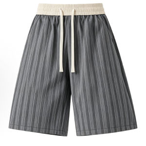 OUMULONG | Smoke Stripe Ice Silk Quick-Dry Breathable Shorts