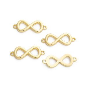 17x7mm1pc/bag 14K Gold Plated Brass Copper Double Hanging 8-way Buckle Pendant For DIY Necklace Bracelet Jewelry Making