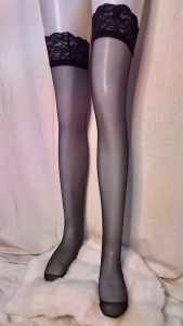 Intima Thigh High Stockings Lace Top Mesh Over Knee Socks for Women