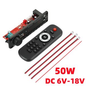kebidumei | KEBIDUMEI 50W Amplifier Bluetooth MP3 WMA APE Decoder Board DC 12V Handsfree Car Audio Microphone USB TF FM DIY Mp3 Music Player