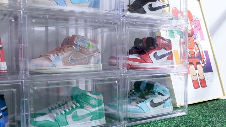 OZI TRANSPARENT PLASTIC SNEAKER STACKABLE SHOE STORAGE BOX MAGNETIC SIDE  DOOR ACRYLIC DRAWER CLEAR SHOE BOX FULL ACRYLIC WITH VENTILATION Lazada PH