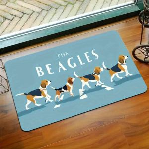 VIKAMA cartoon fun beagle door mat anti slip machine washable living room bedroom entrance door carpet home decoration