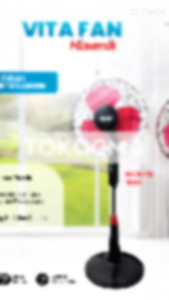 Hisenik Vita Fan Kipas Angin Berdiri 16Inch HKS-16 Stand Fan 3 Kecepatan Speed Button LOW MED HIGH