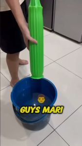 「Stock Ready In M’Sia」2 in 1 Dehydrated Mop Twist Mop With Wringer Microfiber Strip Hand-Wash-Free Stain Killer Wet Dry Commercial Household