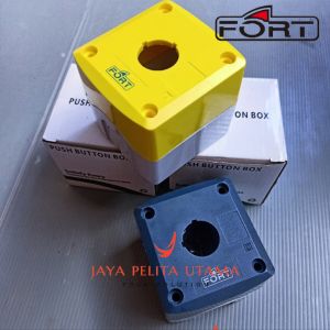 Box push button GOB 1-2-3 lobang 22mm yellow/grey Fort