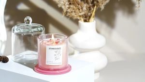 Nến Thơm Đá Pha Lê Có Nắp Chụp Kèm Đế Hương Thơm Lâu Dài Làm Quà Tặng Decor Trang Trí Nhà Cửa