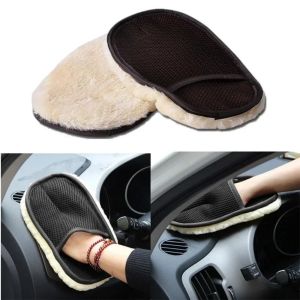 1pcs Soft Car Washing Gloves Thickened Imitation Wool Plush Wiping Car Cleaning Mitt Glove Car Washing For Kitchen Homes Cleaner