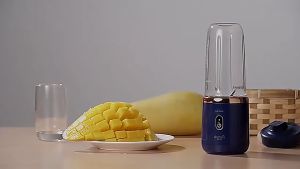 2Cup Electric fruit juicer blender juice mixer mini Wireless Portable household USB Charging 6 Blade gift juice cup 榨汁机 榨汁杯