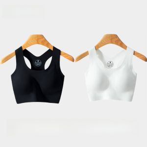 Miiow | High-Impact Sports Bra Womens Running Shock Absorption Chest Binding Top Yoga Fitness Gym Vest Nylon Fabric U-Neck Backless