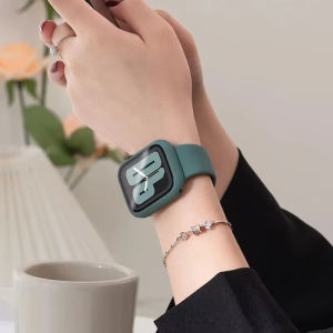 【Hot Sale】2 in 1 Strap and Case SET for Watch Ultra 2/3 Series 11 10 9 8 7 SE2/SE 6 5 4 3 2 1 Women Men Silicone Sport Band with Case 38mm 40mm 41mm 42mm 44mm 45mm 46mm 49mm