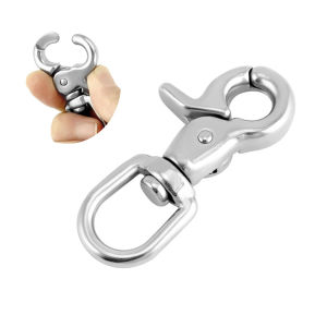 65mm Swivel Trigger Snap HookStainless Steel 316 Swivel Trigger Clip Hook for Cages Dog Leash Flag Pole Bag Key Ring
