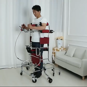 Brett-Eight wheel walker stainless steel Adjustable pulley walker Crutches Adult Walking rehabilitation A hemiplegic walker for elderly stroke patients