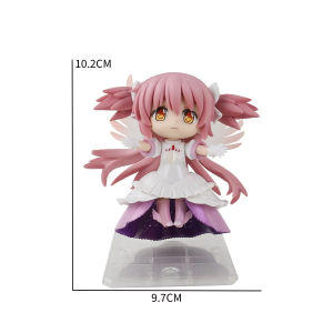 Bandai | Anime Puella Magi Madoka Magica Homura Akemi Q Version Action Figurines Model Desktop Ornament Decor Collectible Toy Statue Gift