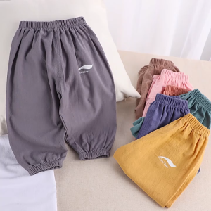 Kids Bamboo Cotton Anti-mosquito Pants Children Summer Pants (75-80cm)