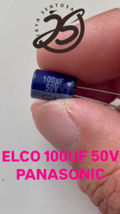 ELCO 100UF 50V PANASONIC KAPASITOR CAPACITOR ELCO KAPASITOR ELKO KAPASITOR 100 UF 50 V PANASONIC ups