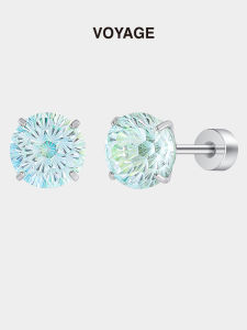 Sparkle Studio Titanium Alloy Firework Ear Studs for Piercing Ear Bones Spiral Cables Titanium Steel Ear Jewelry round Shape