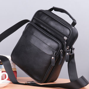 Túi Đeo Vai Da Thật PULAFERE Túi Đeo Chéo Nam Túi Xách Da Bò Lớp Trên Cùng Túi Đeo Vai Vuông Đứng Dung Tích Lớn Túi Xách Thường Ngày