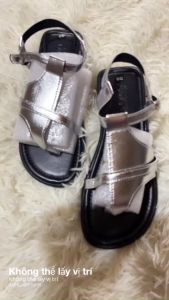 Dép quai hậu nữ xỏ ngón đế bằng phối khóa dép đi biển siêu xinh 3 màu kèm ảnh thực