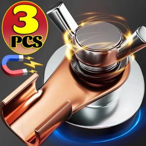 3PCS Powerful Magnetism Welding Ground Magnet Copper Electrode Welding Fixing Clamps Single Head Welding Support Accessories