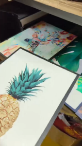 โปรโมชั่น รูปเดี่ยว แขวนผนัง รูปแต่งบ้าน กรอบไม้ สีชัด แบบสุ่มลาย สวยๆ มีหลายแบบ พร้อมส่ง