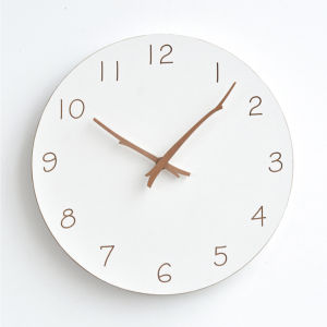 นาฬิกาติดผนังแบบเรียบง่ายดีไซน์เรียบง่ายสำหรับห้องนั่งเล่น นาฬิกาติดผนังแบบดิจิตอลแบบเงียบๆ สำหรับตกแต่งห้องนั่งเล่นแบบเรียบง่าย