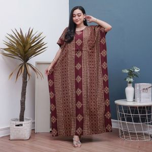 DASTER LOWO LONGDRESS KALONG JUMBO SAKURA LD 150 TALI SERUT DEPAN RAYON TEBAL BATIK PEKALONGAN