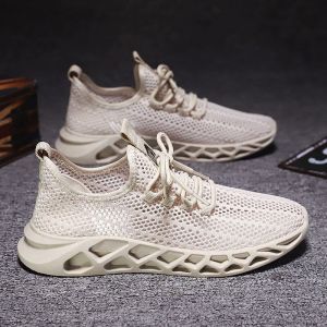 Mens Summer Sports Running Shoes Breathable Mesh Soft Bottom Anti-slip Casual Shoes Korean Style Trendy All-match