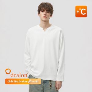 JEENSYIU | Áo Thun Cotton Cổ V Nam Phong Cách Bỏng Rộng